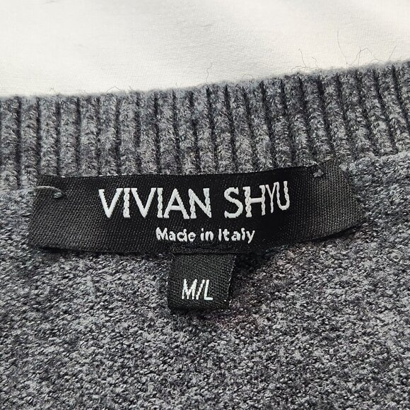 Designer Vivian Shyu Gray Long Sweater  Lot D - Picture 8 of 9